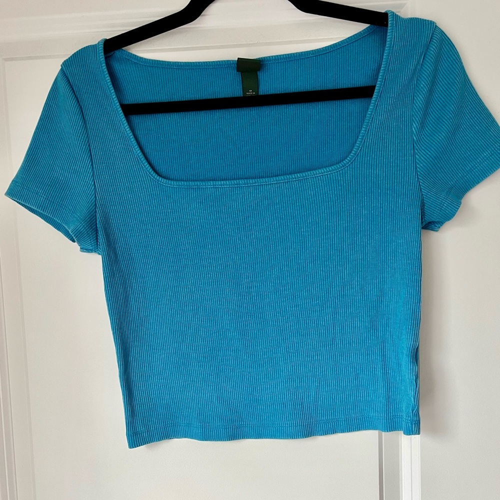 Wild Fable Blue Crop Top